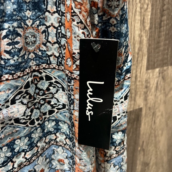 Lulus NWT Dresses Design Major Grey Print Swing Dress Sz Medium - Picture 4 of 6